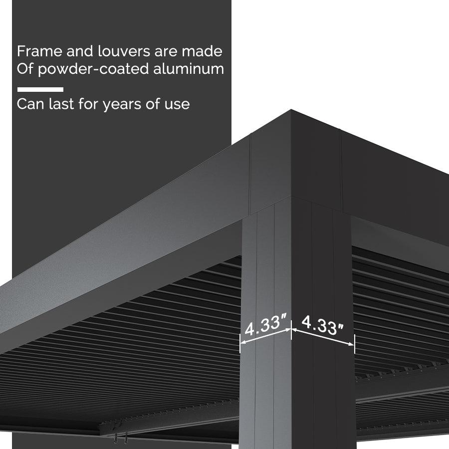 Vantira™ Adjustable Aluminum Louvered Pergola