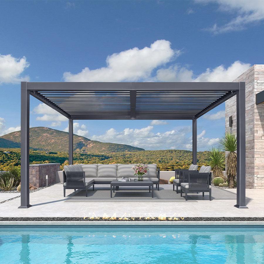 Vantira™ Adjustable Aluminum Louvered Pergola